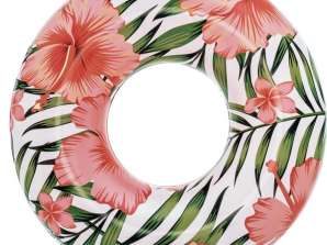 BESTWAY 36237 Schwimmring aufblasbares Rad Blumen Blätter Rosen weiß max 90kg