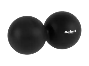 Duoball Doppelmassageball 6,2 cm schwarzes Material Silikon REBEL ACTIVE