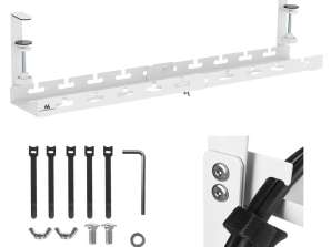 Maclean Kabel-Organizer unter dem Schreibtisch. Max. Last 5kg. Max. 728mm. weiß. MC 103 W
