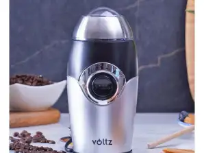 Voltz V51172B, Coffee grinder 200W, 50 gr, silver/black