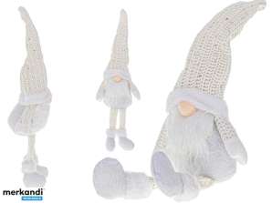 Weihnachtszwerg mit Bart weiß 47cm