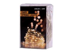LED dekorative ledningslys 10m 100LED kald hvit