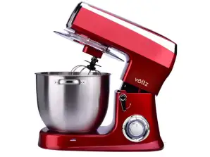 Oliver Voltz OV51115A, Mixer, 2100W, 7.5 l, Inox, 3 rubber , 6 speed + Pulse, LED, Red