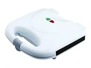 Rosberg R51442A, 2 slices sandwich toaster 800W, Grill plates, White