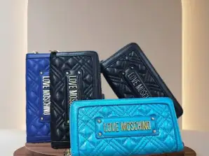 Lager Moschino Damengeldbörsen in verschiedenen Modellen und Farben