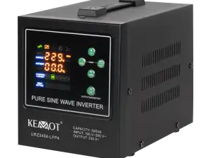 Alimentation de secours KEMOT PROsinus 500 LFP4 convertisseur à onde sinusoïdale pure et fonction de charge 12V 230V 500VA/300W
