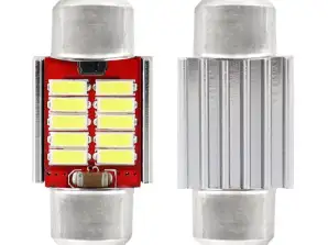 LED CANBUS 4014 10SMD FESTOON C5W C10W C3W 31MM WIT 12V 24V AMIO 02188