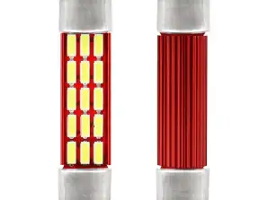 LED-lampor canbus 4014 20smd festoon c5w c10w c3w 41mm vit 12v 24v amio 01634