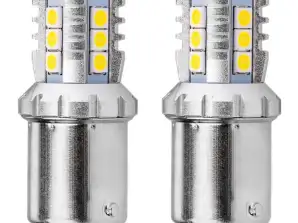 LED-lamper Canbus 3030 16smd 1156 ba15s p21w r10w r5w hvit 12v 24v amio 02796