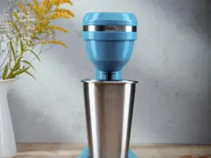 Oliver Voltz OV51163E Frappe & Drink Mixer – 100W, 450ml Stainless Steel Cup, Blue