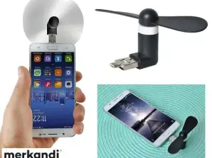 Mikro USB ventilátor fekete