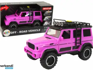 Off-road auto 1:14 Friction drive roze