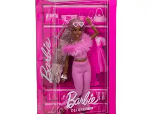 Barbie Puppe Deluxe Style 4 rosa Set mit Fell