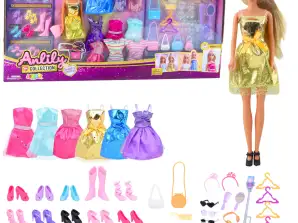 Büyük Moda Seti Anlily Koleksiyonu Bebek Elbiseleri Aksesuarları 65 adet.