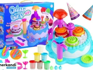 Playdough bursdagssett 6 farger tilbehør