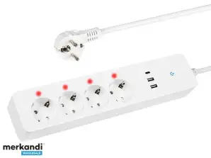 98 420# Smart Steckdosenleiste 1,5m 2xusb usb c wifi tuya