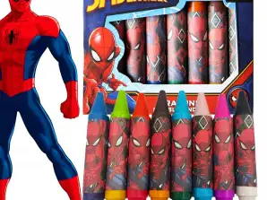 DOUBLE-SIDED WAX WAX CRAYONS SPIDER-MAN COLOURED CRAYONS