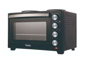 Oliver Voltz OV51441F48 Духова шафа з двома конфорками, 41,5л, 3200 Вт, Чорний