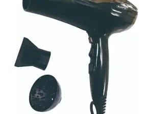 Hair dryer Rosberg R51100OD, 2200W, 2 speeds, 3 temperature settings, diffuser, Black/Bronze