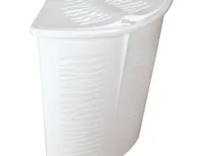 Coș de rufe colțar Zebra 45L BranQ alb