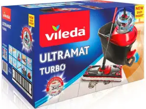 Flat Mop Set with Rotating Head Vileda Ultramat Turbo