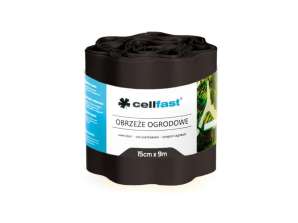 Wellenförmiger Gartenrand 15 cm x 9 m Cellfast schwarz