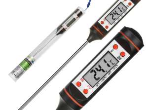 Pārtikas termometrs/probe. GreenBlue. Probes garums 15 cm. Temperatūras diapazons. 50 °C līdz 300 °C. Precizitāte 0,1 °C. GB178