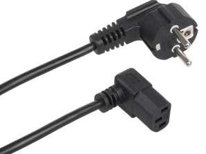 Maclean Power Cable. angled. 3 pin. EU plug. 1.5m. MCTV 851