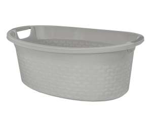Miska owalna Cotton 60l. lys grå