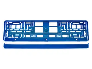 Cadre de plaque d'immatriculation métallisé bleu amio 71457/01170n
