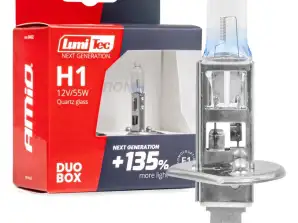 H1 12v 55W lumitec следващо поколение 135 duo amio халогенни крушки 04402