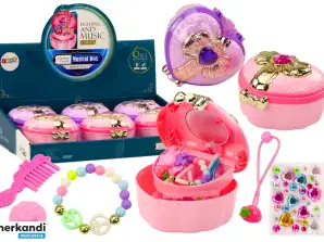 Set Truhe Herz Schmuckschatulle Zubehör MIX