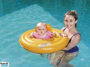 BESTWAY 32096 Baby Swim Ring Wheel Schlauchboot für Kinder mit Sitz Orange max 15kg 6 18months