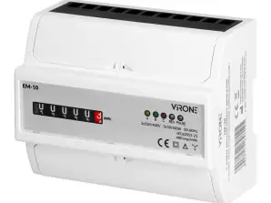 3-fazni analogni indikator porabe električne energije. 100A. 7 modulov. DIN TH 35mm