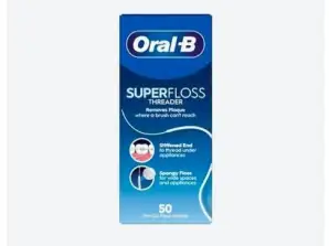 ORAL B - Super Floss Mint Dental Braces Bridges 50 Strips