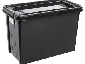 Контейнер с крышкой PlastTeam ProBox Recycle QR 70L черный