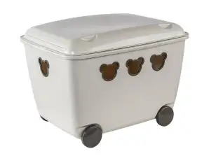 Spielzeugbehälter 55L BranQ Teddy weiß