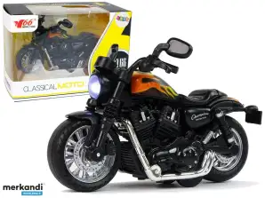 Motorcykel Champion Sort 1:14 Drive Pull Back Sound Light