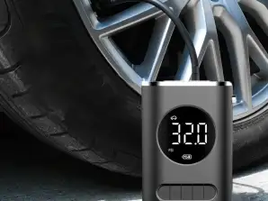 COMPRESSOR INFLATOR BATTERY COMPRESSOR FOR CAR, BICYCLE, BALL TIRES + LED FLASHLIGHT