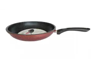 Aluminum Frying pan Rosberg R51319G24, 24 cm., Marble cover, Induction, Bordeaux melange
