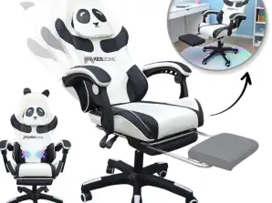 PANDA draaibare gamestoel met voetensteun en stimulator KIDS ZONE KO34