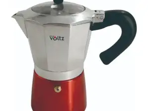Oliver Voltz OV51173H6, Espresso Coffee Maker, 6 cups, Aluminum