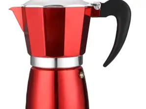 Rosberg Coffee Maker R51173BP9, 9 cups, Aluminum, Red
