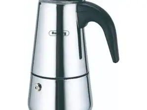 Espresso Coffee Maker Rosberg R51173F9, 9 cups, Inox body