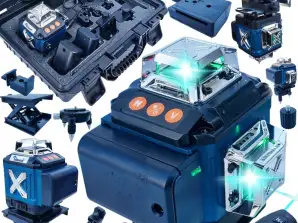 LASEROVÁ VODOVÁHA KRÍŽOVÁ ČIARA LASER ZELENÁ SAMONIVELAČNÁ 4D 360 ONDRAGON