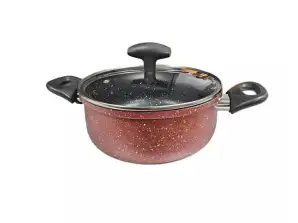 Rosberg R51318G22D, Sauce Pot, 22cm/4.3l, Marble coating, Induction, Bordeaux melange
