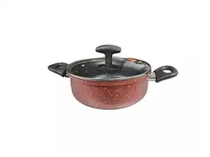 Sauce Pot Rosberg R51318G26, 26cm./5.4l., Marble coating, Induction, Bordeaux melange