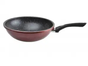Rosberg R51320G26H, Wok Pan, 26cm, Marble Coated, Induction, Bordeaux Melange