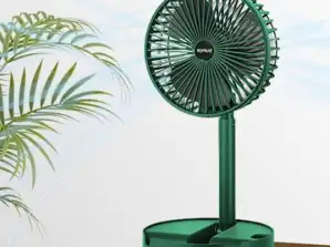 SUPER võimas laetav ventilaator, C-tüüp, 5 W, teleskoop-kokkupandav ventilaator, vaigistav disain