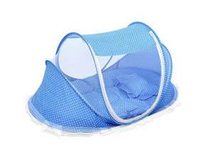 AG184E TRAVEL COT COMPOSITION. BLUE